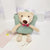 Kid's Straw Animal Bear Cute Square Zipper Crossbody Bag Straw Bag Coin Purse