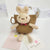 Kid's Straw Animal Bear Cute Square Zipper Crossbody Bag Straw Bag Coin Purse