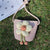 Kid's Straw Flower Cute Weave Round Zipper Crossbody Bag