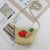 Kid's Straw Smile Face Flower Strawberry Cute Zipper Crossbody Bag Straw Bag Coin Purse