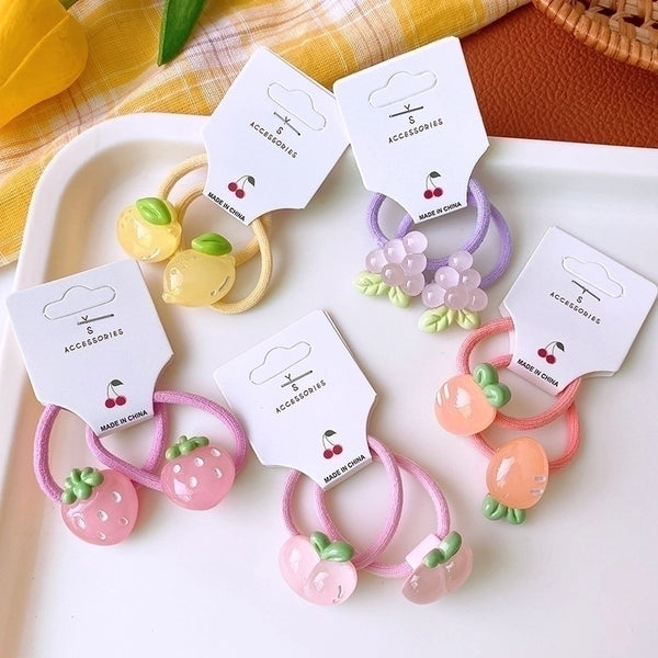 Kid's Sweet Fruit Nylon Resin Hair Tie