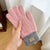 Knitted Wool Gloves Women's Winter Cold-proof Thickened Fleece-lined Candy Color Cycling Touch Screen Exposed Finger Five Fingers