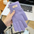 Knitted Wool Gloves Women's Winter Cold-proof Thickened Fleece-lined Candy Color Cycling Touch Screen Exposed Finger Five Fingers