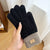 Knitted Wool Gloves Women's Winter Cold-proof Thickened Fleece-lined Candy Color Cycling Touch Screen Exposed Finger Five Fingers