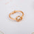 Knotted Love Ring Ring Open Heart Braided Staggered Ring