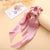 Knotted Ribbon Hair Scrunchies Satin Large Intestine Circle  Silky Scarf Hair Tie Lady Ponytail Wholesale