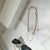 Korea Double-layer Titanium Steel Tassel Necklace