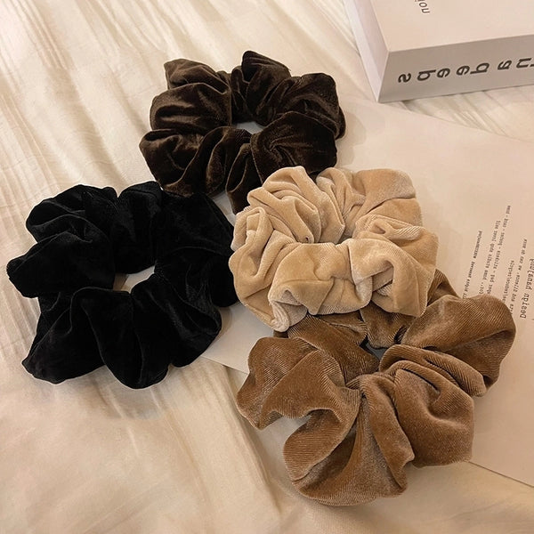 Korean Blogger Popular Autumn And Winter Bi Into Acc Advanced Velvet Large Intestine Hair Ring Velvet Hair Ring Fashion Large Intestine Ring