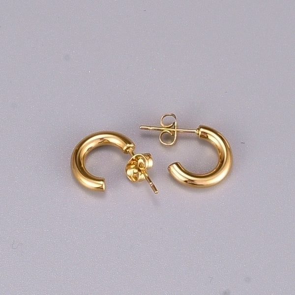 Korean C-shaped Titanium Steel Earrings