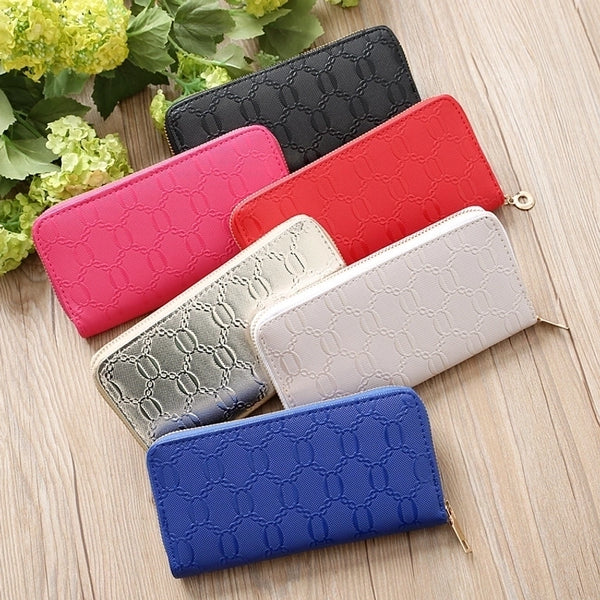 Korean Chain Pattern Glossy Clutch Bag