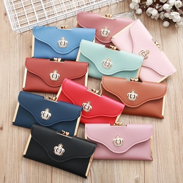 Korean Crown Diamond Mobile Phone Bag Wallet