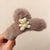 Korean  Cute Bear Plush Grab Clip Women's Cute Clip Headwear Hairclip Autumn And Winter Elegant Back Head Shark Clip