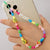 Korean Fashion Flower Smiling Face Pearl Anti-lost Mobile Phone Lanyard