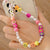 Korean Fashion Flower Smiling Face Pearl Anti-lost Mobile Phone Lanyard