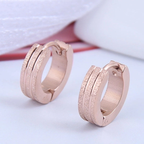 Korean Fashion Titanium Steel Simple Earrings