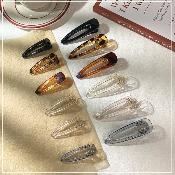 Korean Fashion Transparent Hair Clip Set