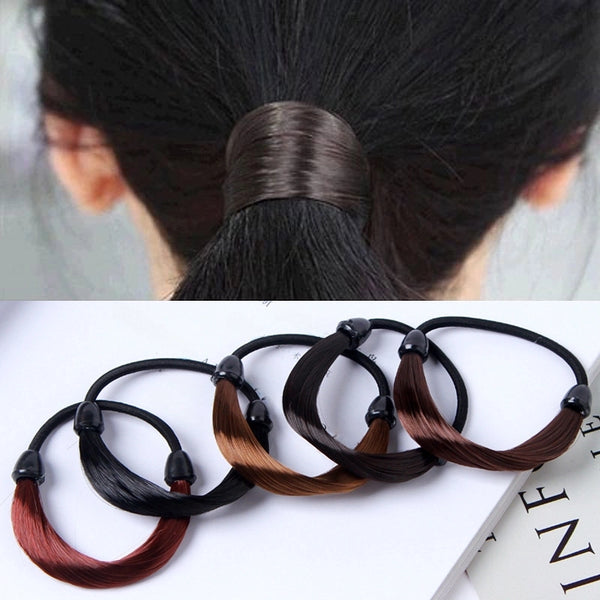 Korean Fashion Wig Stretch Hair Straight Hair Rope Two Yuan Store Jewelry Headdress Two Yuan Wholesale Market