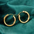 Korean Gold-plated Thick Circle Hoop Titanium Steel Earrings Wholesale