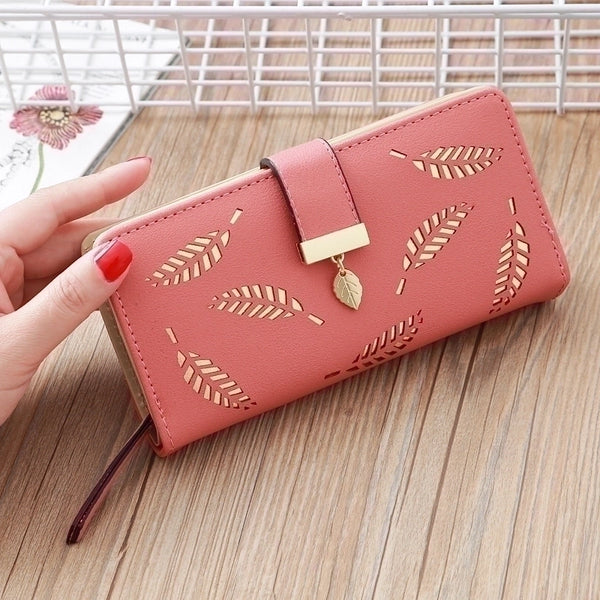 Korean Hollow Leaf Printing Wallet