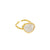 Korean Micro-inlaid Moonstone Crystal S925 Sterling Silver Open Ring