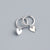 Korean New Simple Heart-shape Silver Earrings Wholesale