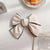 Korean  Retro Checkered Bow  Woolen Back Head Ponytail Clip