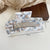 Korean Square Grab Clip Hollow Floral Acetic Acid Plate Medium Hair Grab Shark Clip Elegant  Hair Clip Hair Accessories