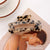 Korean Square Grab Clip Hollow Floral Acetic Acid Plate Medium Hair Grab Shark Clip Elegant  Hair Clip Hair Accessories