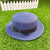 Korean Straw Hat Shading Hat Summer Flat-brimmed Bow Straw Flat Top Hat