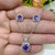 Korean Style Geometric Copper Zircon Pendant Necklace Ear Studs 1 Set