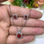 Korean Style Geometric Copper Zircon Pendant Necklace Ear Studs 1 Set