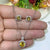 Korean Style Geometric Copper Zircon Pendant Necklace Ear Studs 1 Set