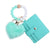 Korean Style Heart Shape Beaded Silica Gel Women's Keychain