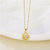 Korean Style Heart Shape Eye Flower Stainless Steel Titanium Steel Plating Inlay Zircon 18k Gold Plated Gold Plated Pendant Necklace