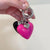 Korean Style Heart Shape Resin Unisex Bag Pendant Keychain