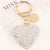 Korean Style Heart Shape Rhinestone Unisex Bag Pendant Keychain