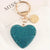 Korean Style Heart Shape Rhinestone Unisex Bag Pendant Keychain