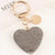 Korean Style Heart Shape Rhinestone Unisex Bag Pendant Keychain