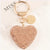 Korean Style Heart Shape Rhinestone Unisex Bag Pendant Keychain