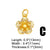 Korean Style Leaves Flower Copper Plating Inlay Zircon 18k Gold Plated Pendants Jewelry Accessories