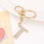 Korean Style Letter Zinc Alloy Inlay Artificial Gemstones Unisex Bag Pendant Keychain