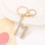 Korean Style Letter Zinc Alloy Inlay Artificial Gemstones Unisex Bag Pendant Keychain