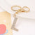 Korean Style Letter Zinc Alloy Inlay Artificial Gemstones Unisex Bag Pendant Keychain