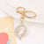 Korean Style Letter Zinc Alloy Inlay Artificial Gemstones Unisex Bag Pendant Keychain