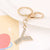 Korean Style Letter Zinc Alloy Inlay Artificial Gemstones Unisex Bag Pendant Keychain