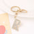 Korean Style Letter Zinc Alloy Inlay Artificial Gemstones Unisex Bag Pendant Keychain