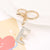 Korean Style Letter Zinc Alloy Inlay Artificial Gemstones Unisex Bag Pendant Keychain