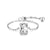 Korean Style Oval Sterling Silver Plating Inlay Zircon 14k Gold Plated Rhodium Plated Charm Ring