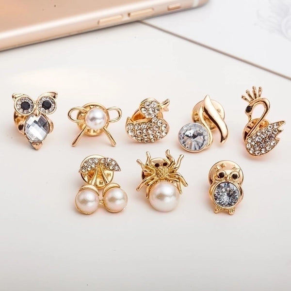 Korean Style Pin Animal Alloy Diamond Artificial Gemstones Women'S Brooches