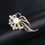 Korean Style Pin Flower Alloy Plating Inlay Artificial Gemstones Women's Brooches